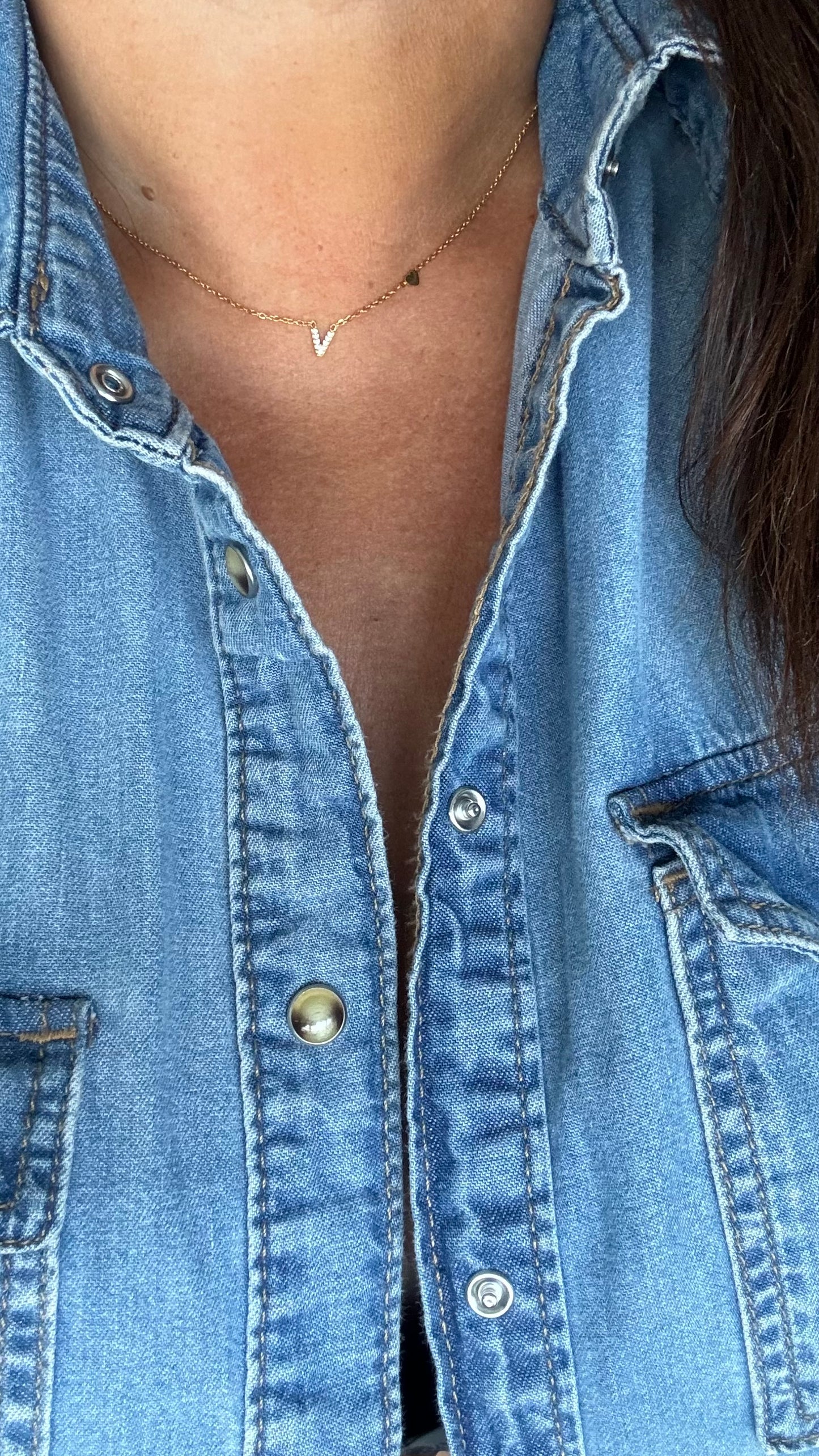 Collana Piccola lettera oro