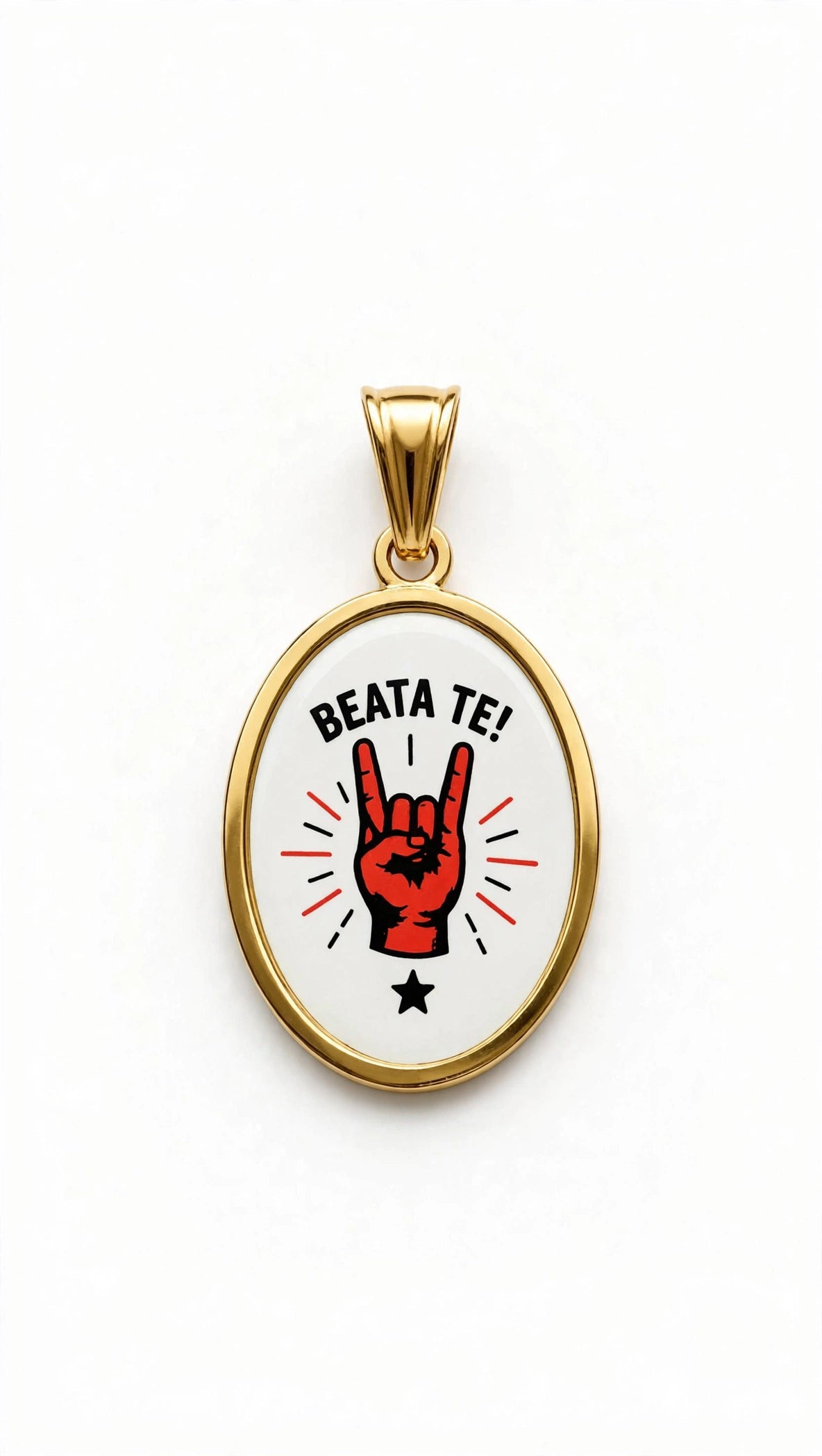 Ciondolo Beata te con mano corna