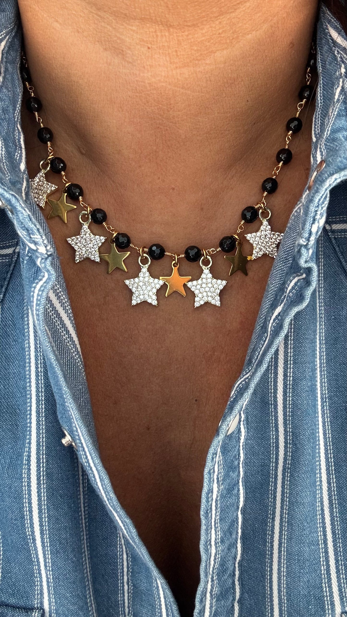 Collana fiying star black