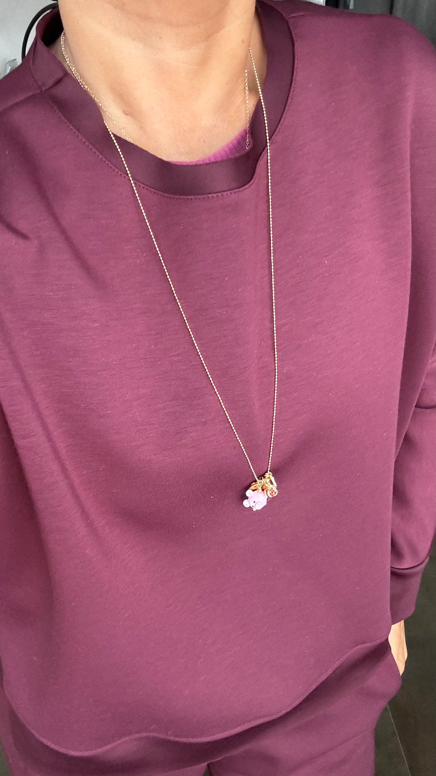 Collana amuleto porca fortuna