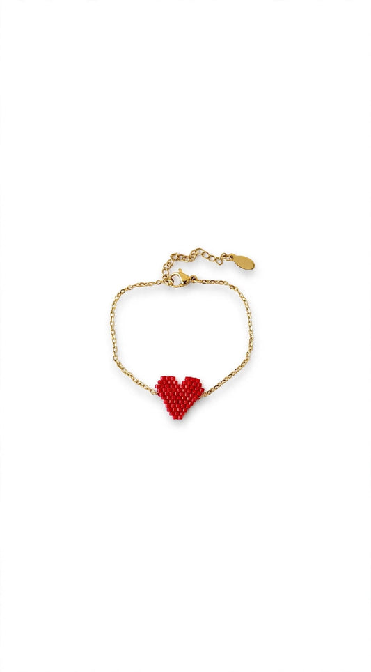 Bracciale cuore Miyuki
