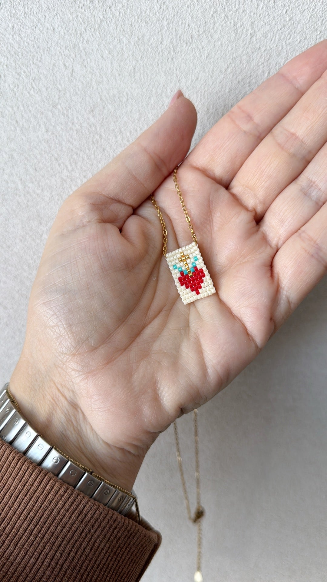 Collana miyuki sacro cuore