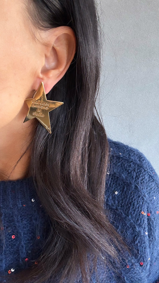 Mono orecchino sinistro stella grande dal caos nascono le stelle