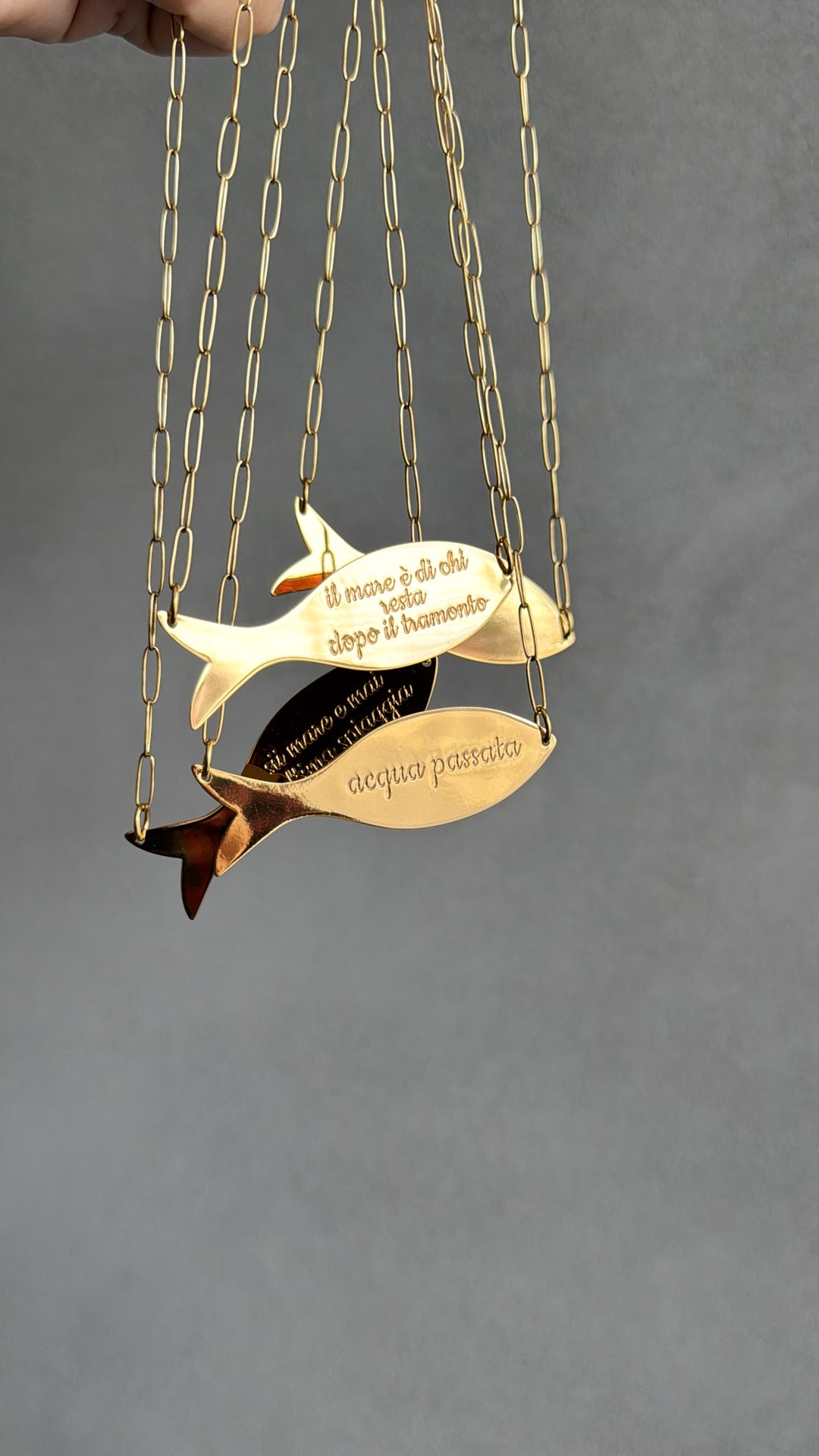 Collana talking fish big simple