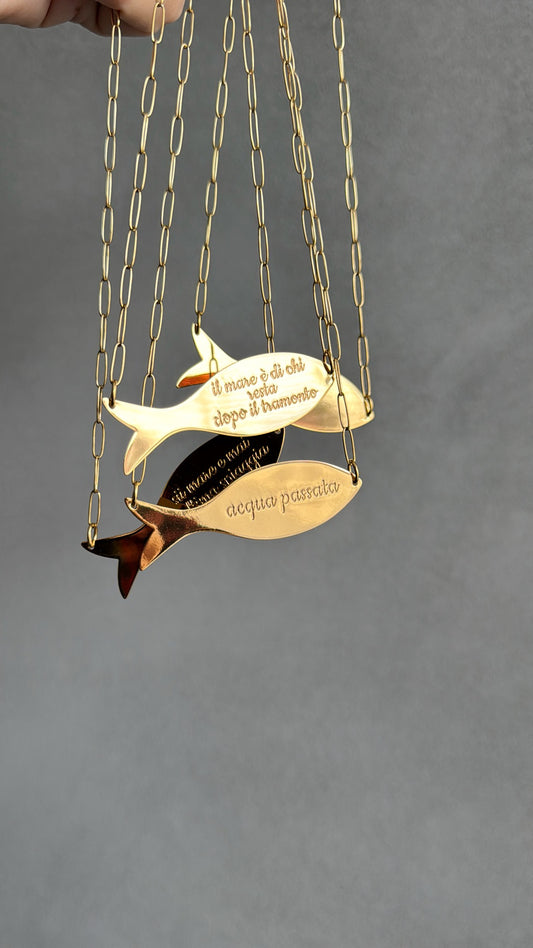 Collana talking fish big simple