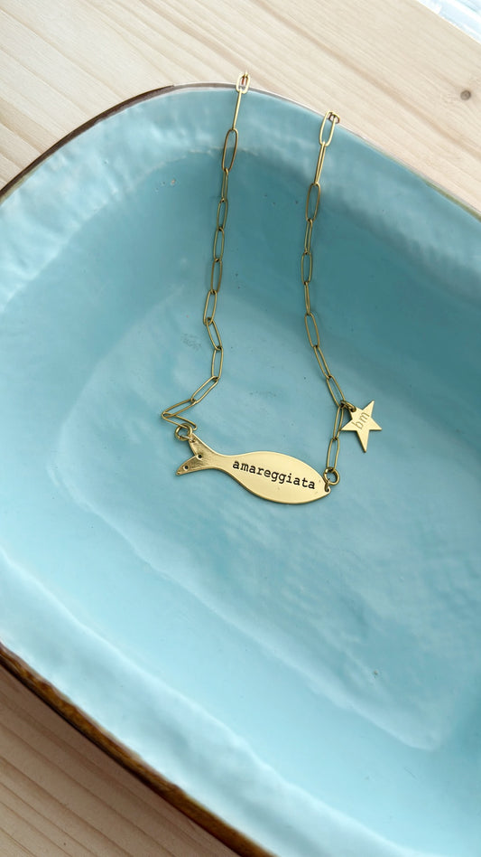 Collana talking fish simple medium