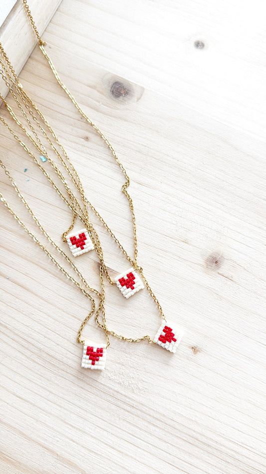 Collana Miyuki  mini cuore