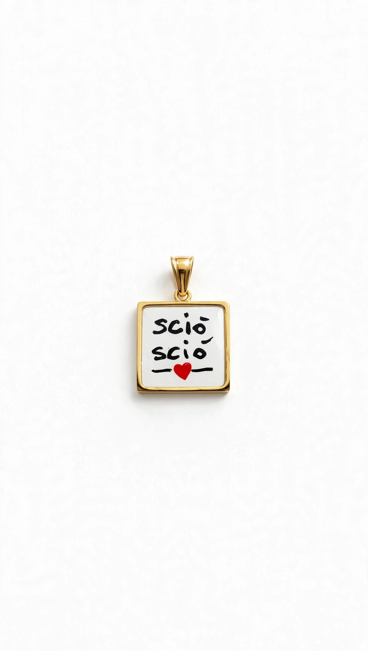 Ciondolo sciò sciò quadrato