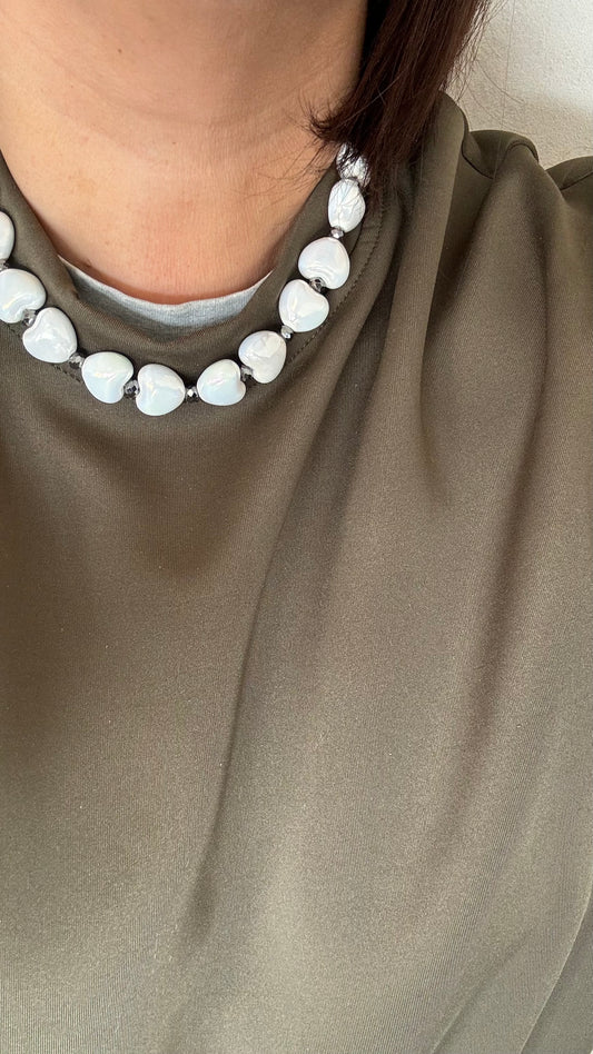 Collana fiocco di cuori