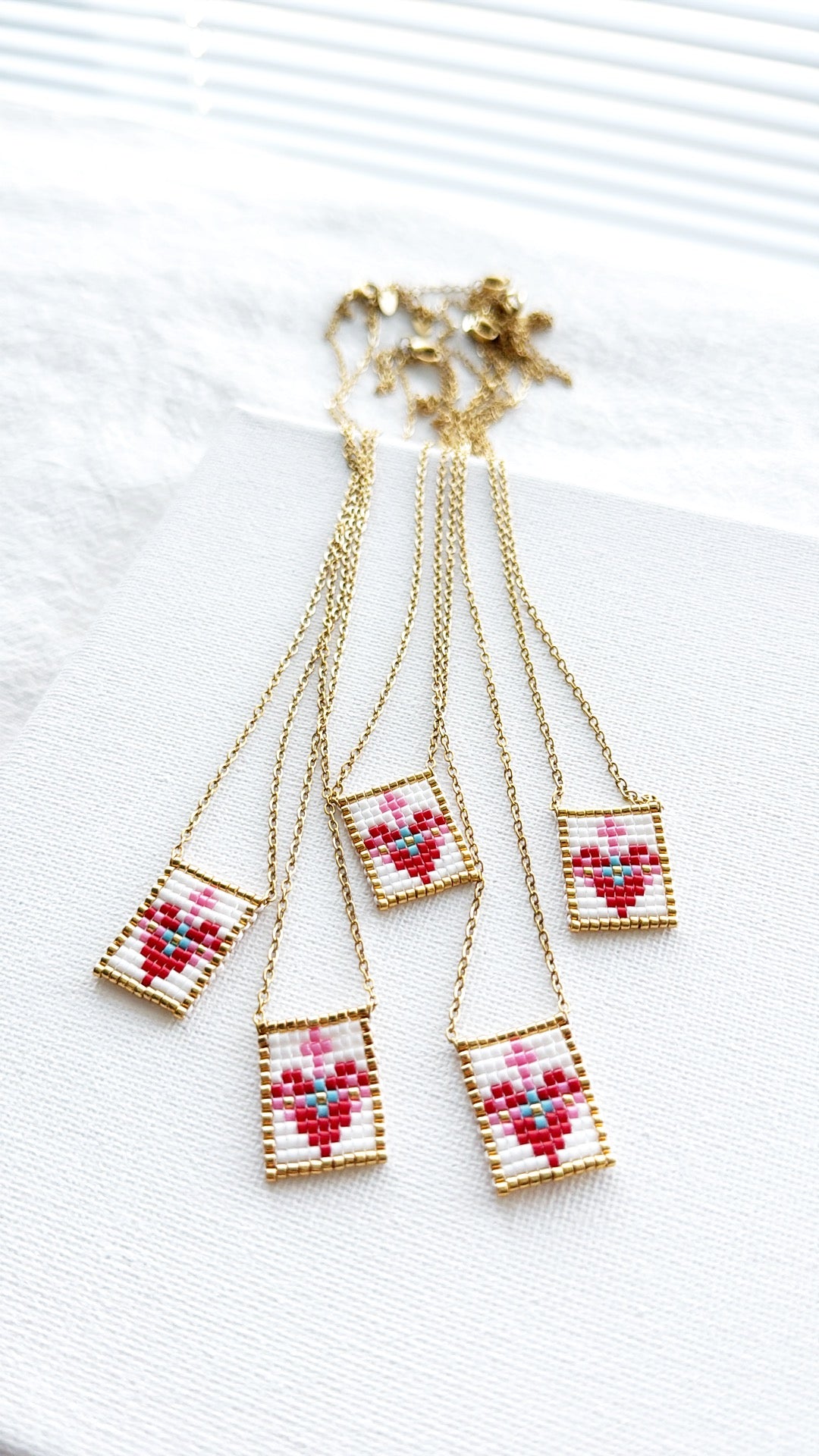 Collana cuore ex voto miyuki