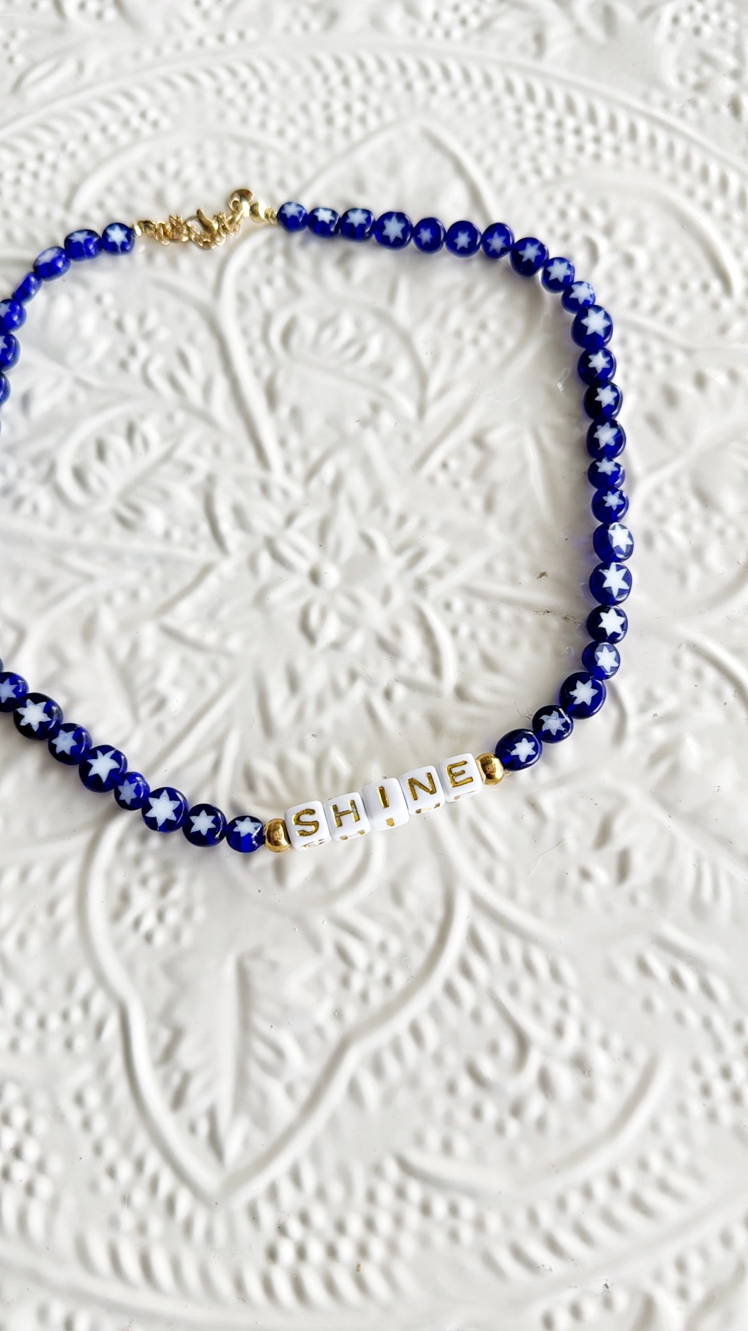 Collana shine blue