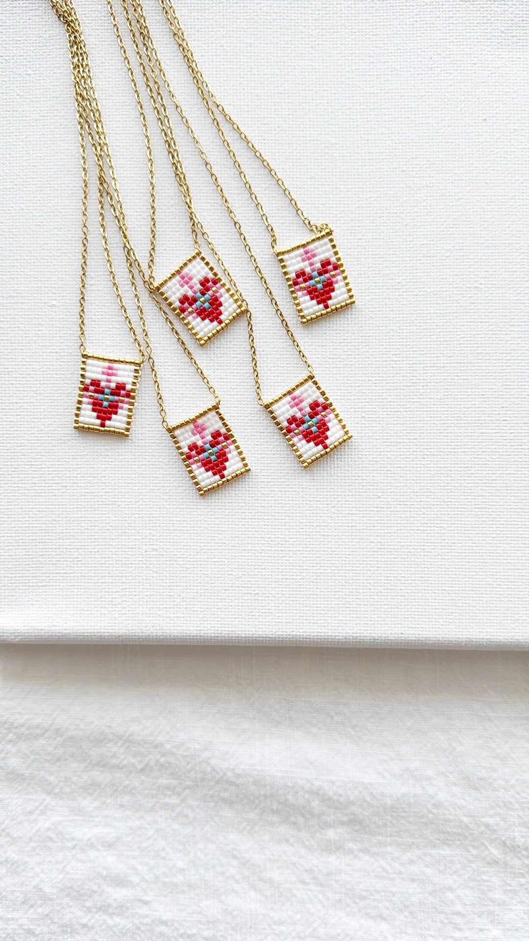 Collana cuore ex voto miyuki