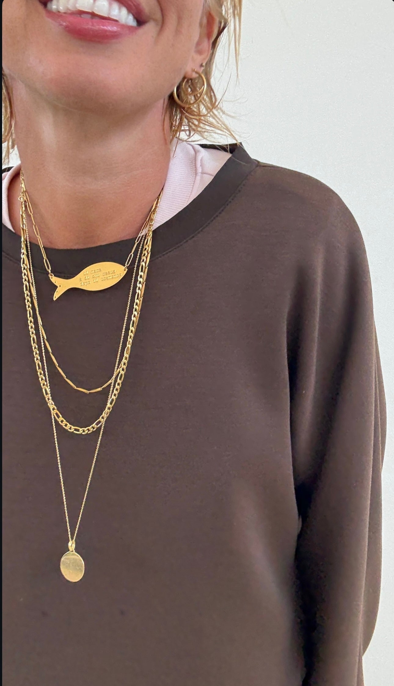 Collana talking fish big simple