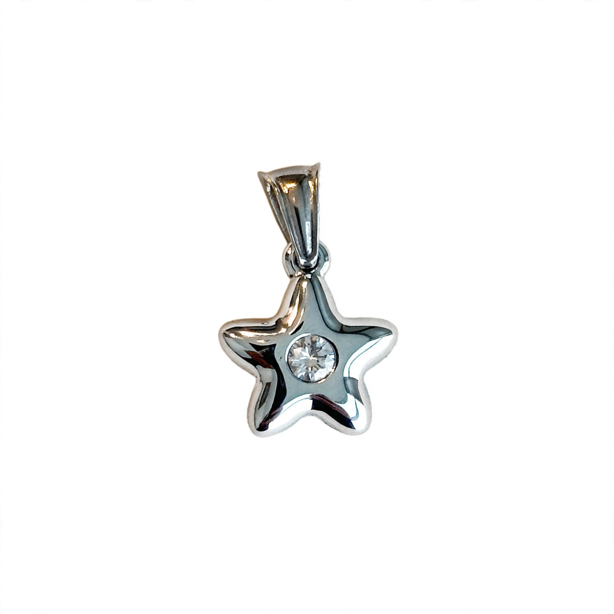 Ciondolo stella brilla silver