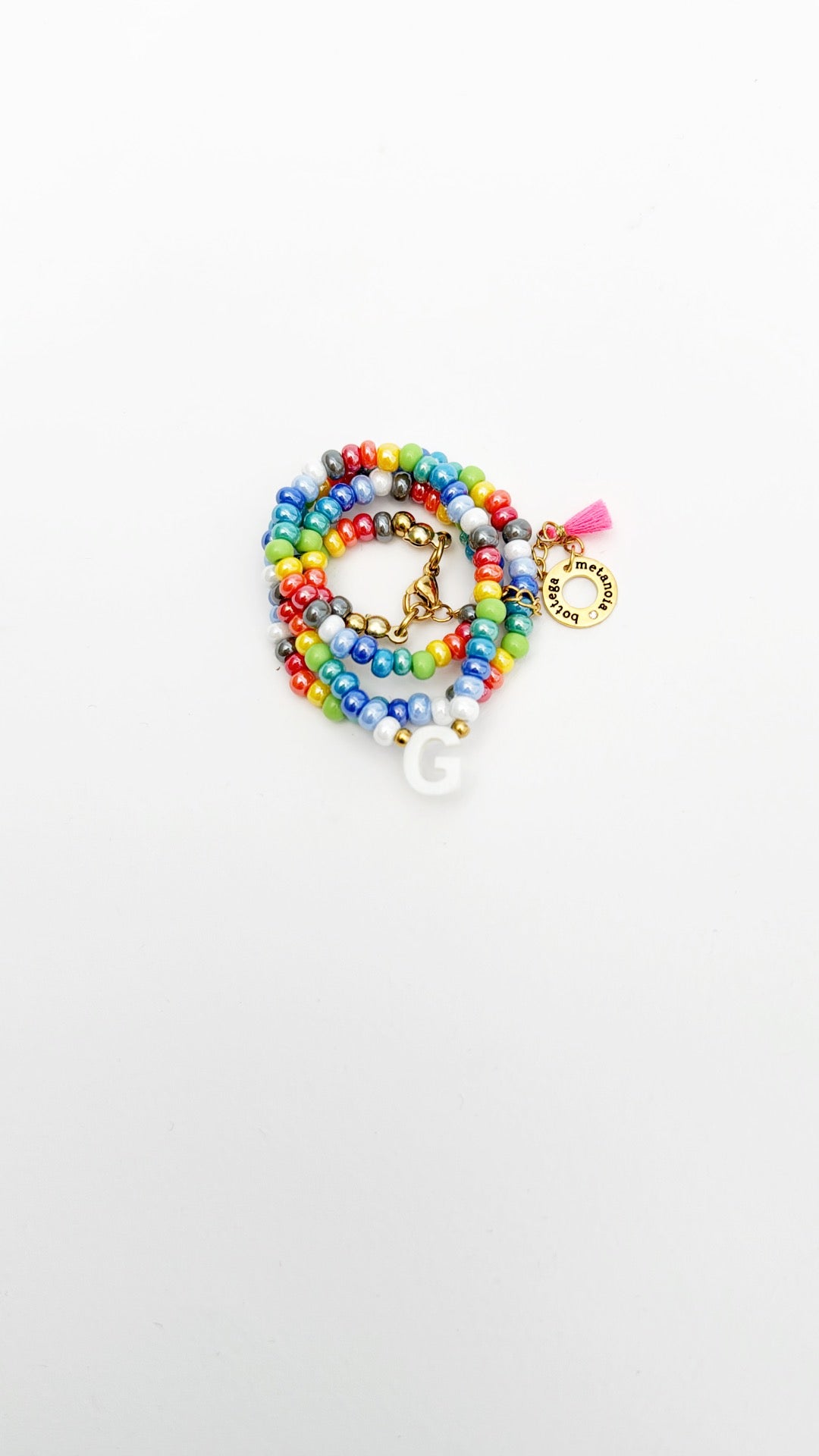 Collana  Rainbow con lettera