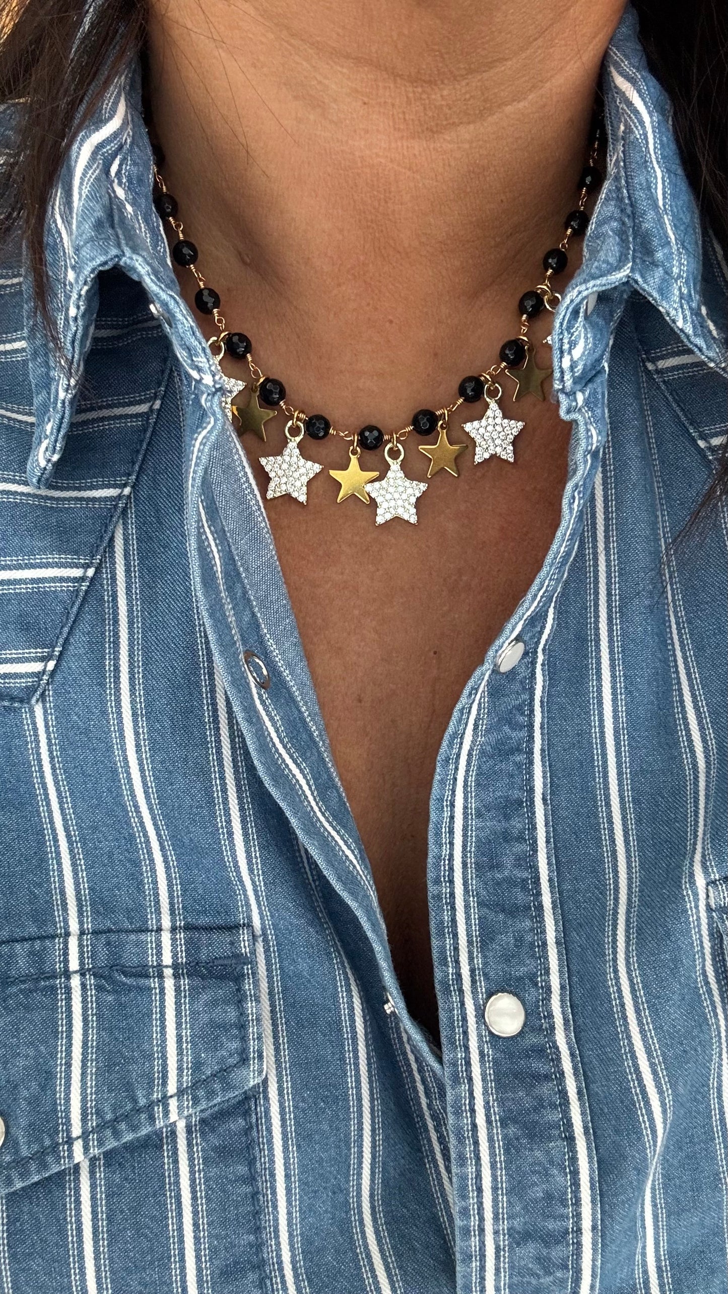 Collana fiying star black