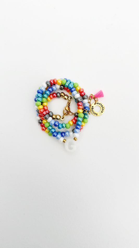 Collana  Rainbow con lettera