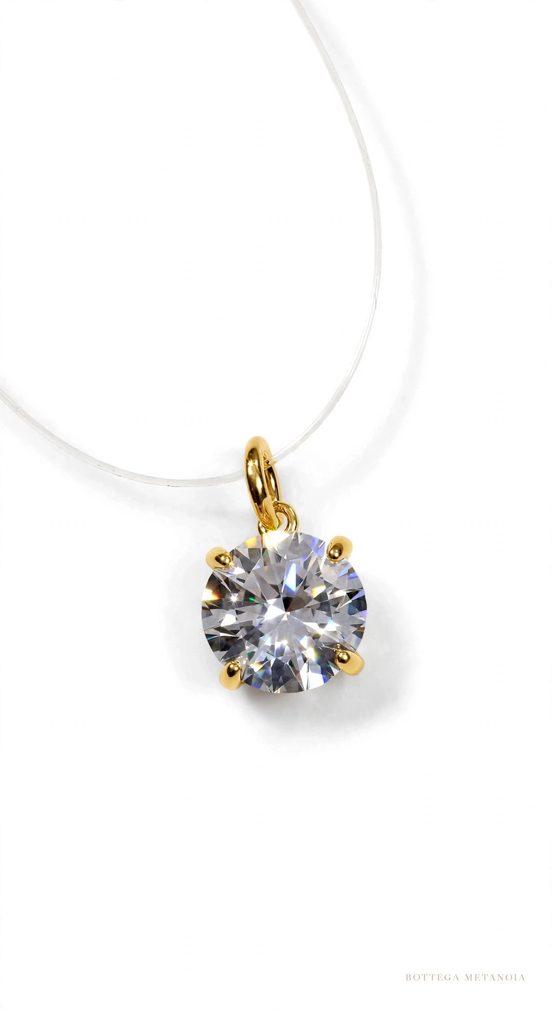 Collana punto luce filo invisibile