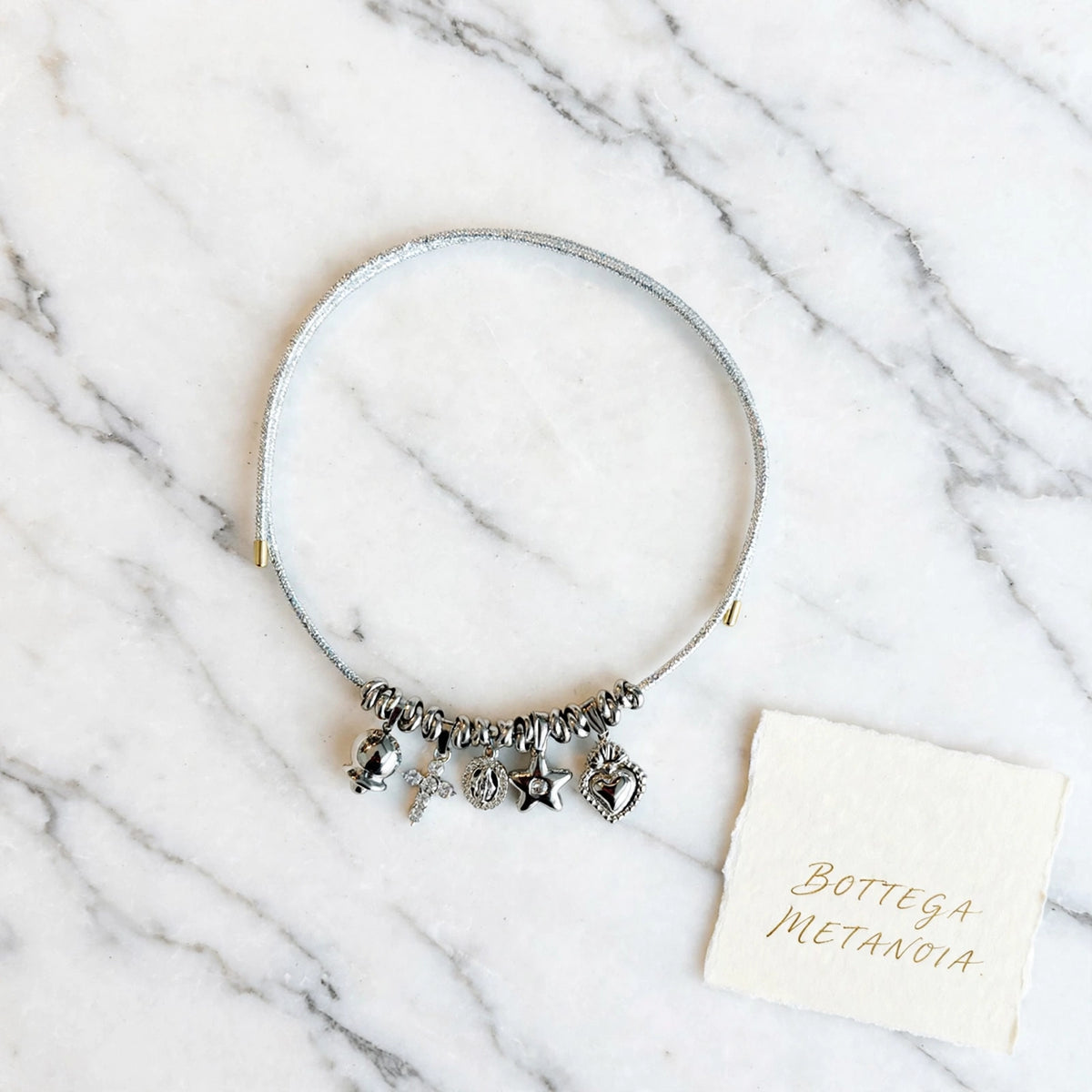 Collana magnetica silver porta fortuna